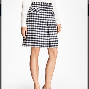 Brooks Brothers Gingham Boucle Skirt Size 2 NWT
